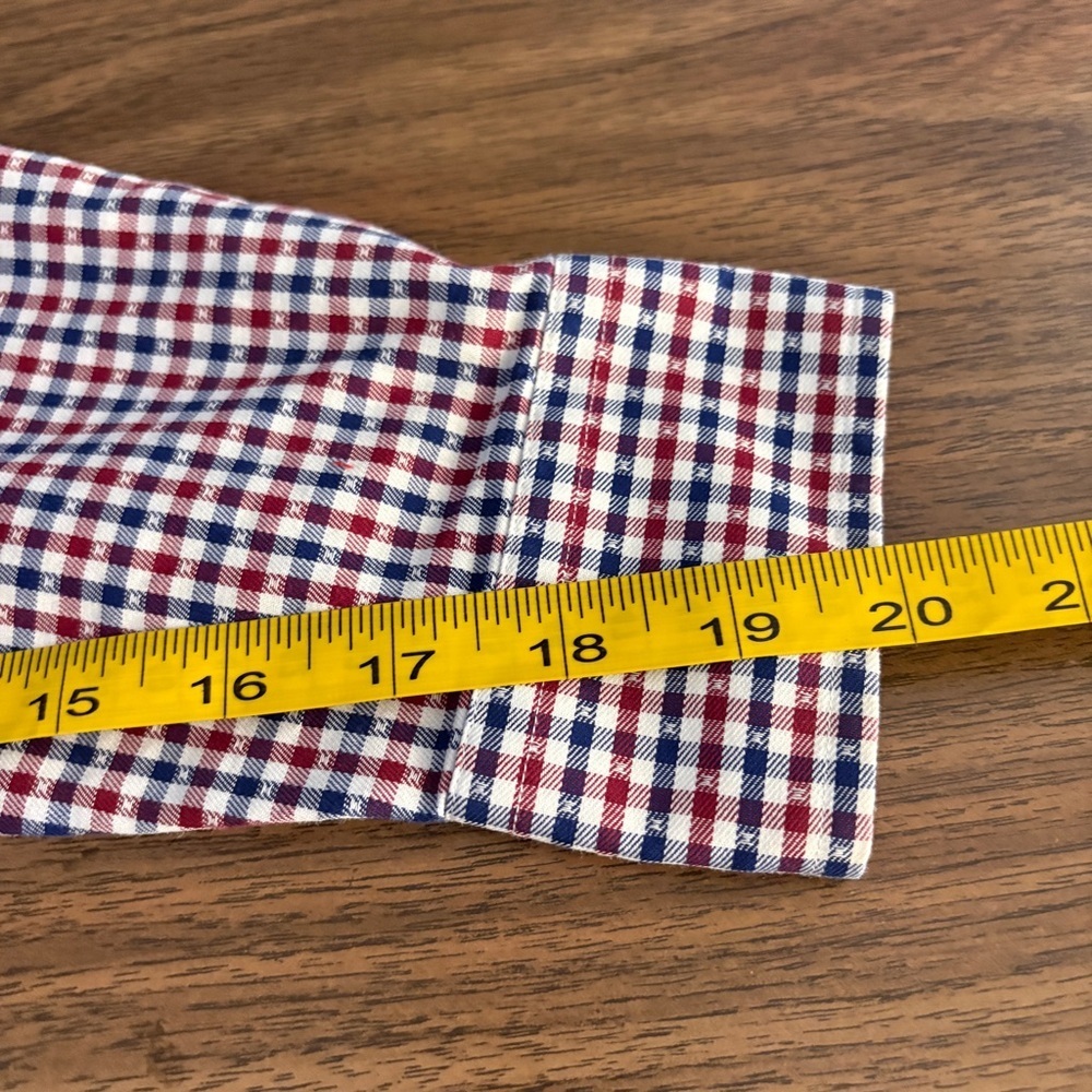 ❤️Ben Sherman Red Blue Gingham Plaid Button Down Shirt S - Picture 8 of 8
